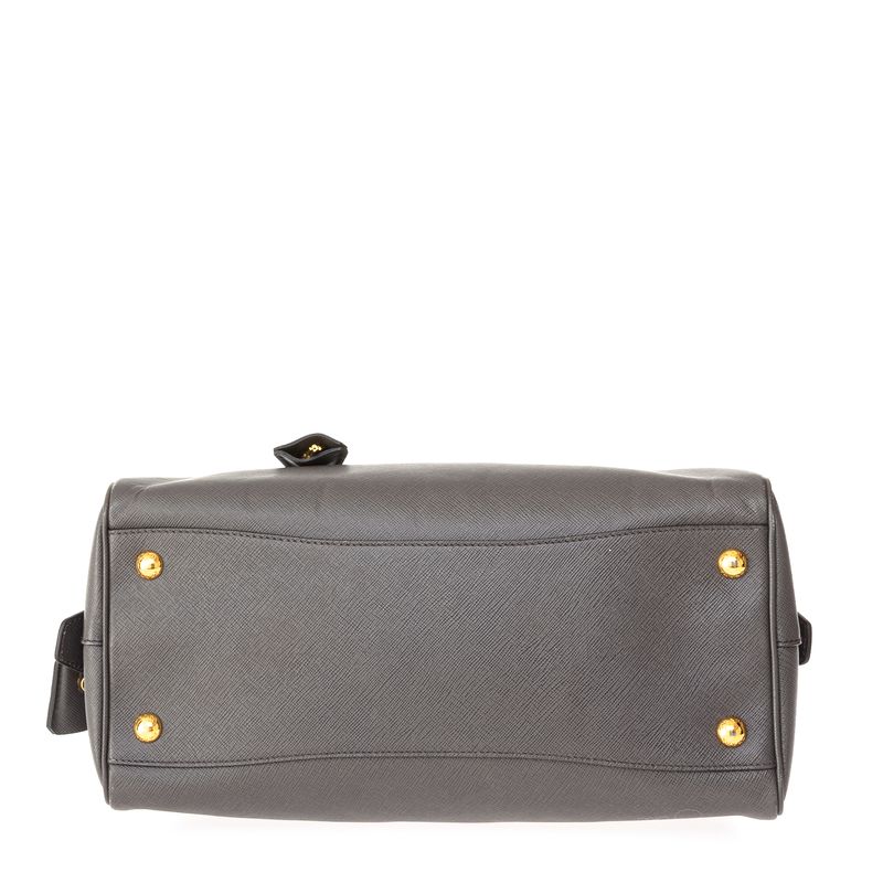 Bolsa-Prada-Transversal-Saffiano-Cinza