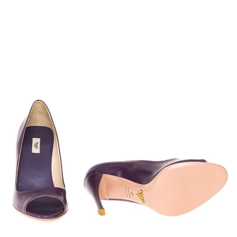 Sapato-Prada-Couro-Roxo