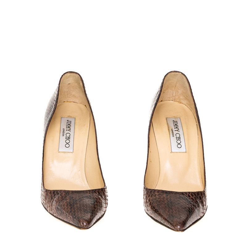 Scarpin-Jimmy-Choo-Python-Marrom