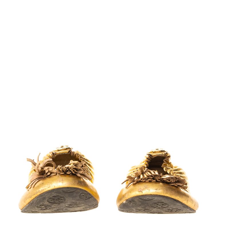 Sapatilha-Tory-Burch-Tassel-Couro-Dourada