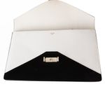 Clutch-Celine-Diamond-Couro-Preto-Branco-e-Phyton-Azul
