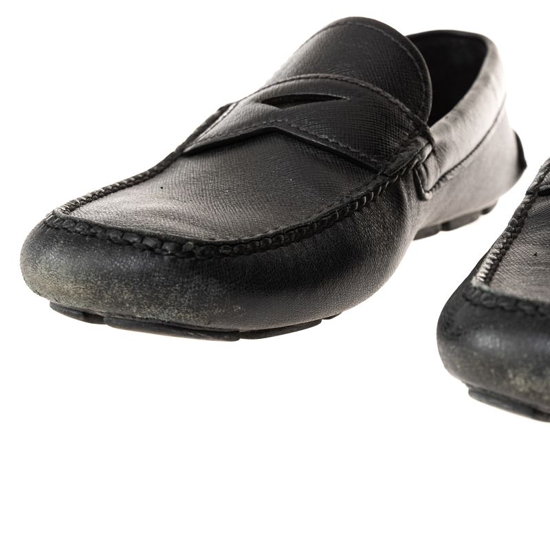 Mocassim-Prada-Couro-Saffiano-Preto