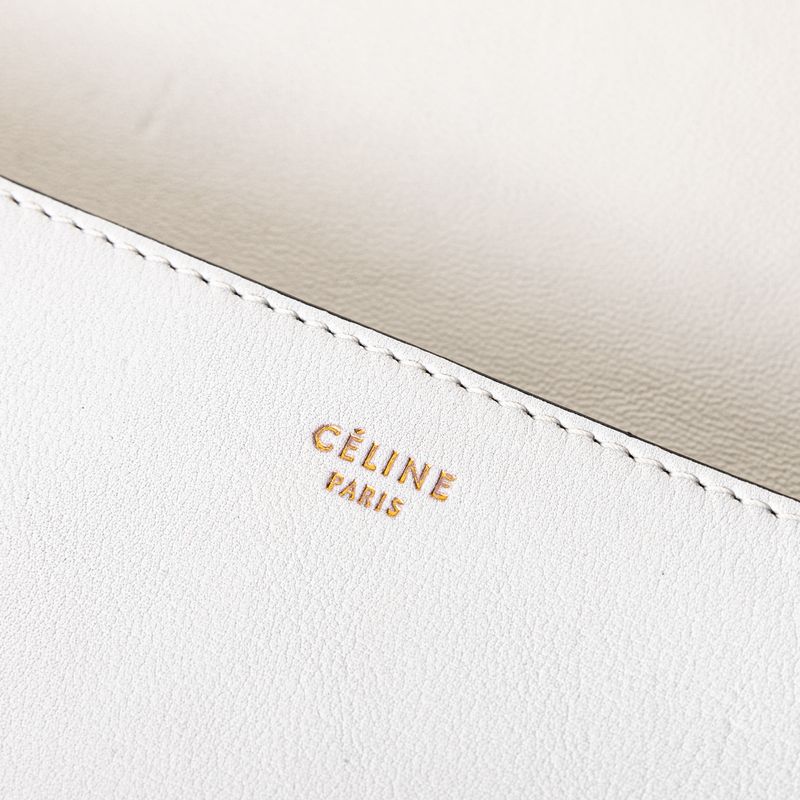 Clutch-Celine-Diamond-Couro-Preto-Branco-e-Phyton-Azul