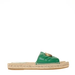 Espadrille Slide Gucci GG Marmont Verde