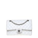 Bolsa-Chanel-Classica-Double-Flap-Caviar-Branco