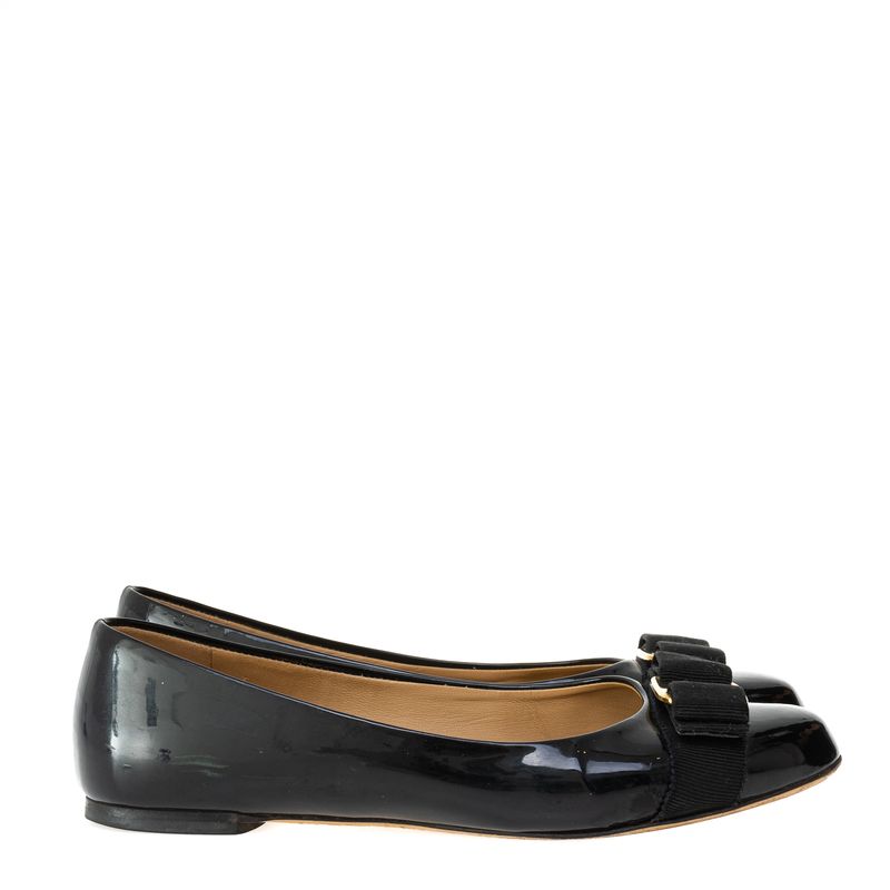 Sapatilha-Salvatore-Ferragamo-Verniz-Preto