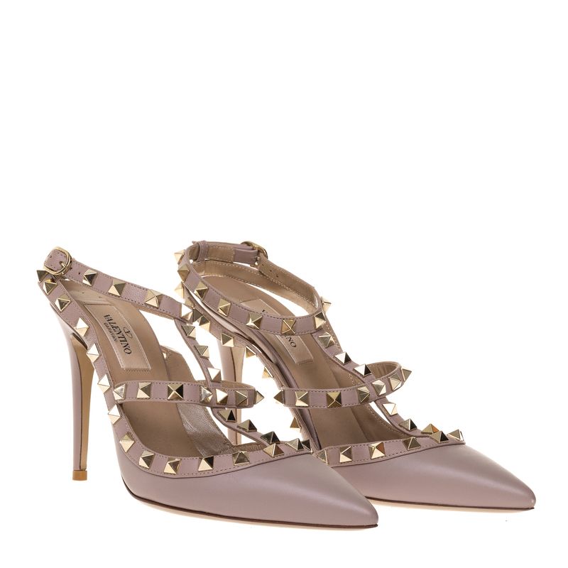 Scarpin-Valentino-Rockstud-Couro-Bege