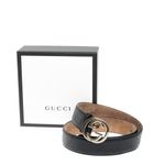 Cinto-Gucci-Signature-Couro-Preto