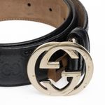 Cinto-Gucci-Signature-Couro-Preto
