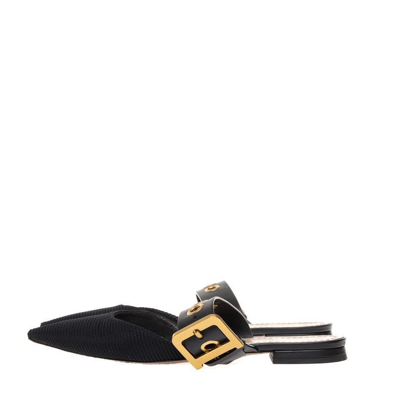 Flat-Mule-Christian-Dior-Preta