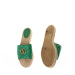 Espadrille-Slide-Gucci-GG-Marmont-Verde
