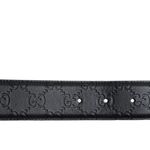 Cinto-Gucci-Signature-Couro-Preto