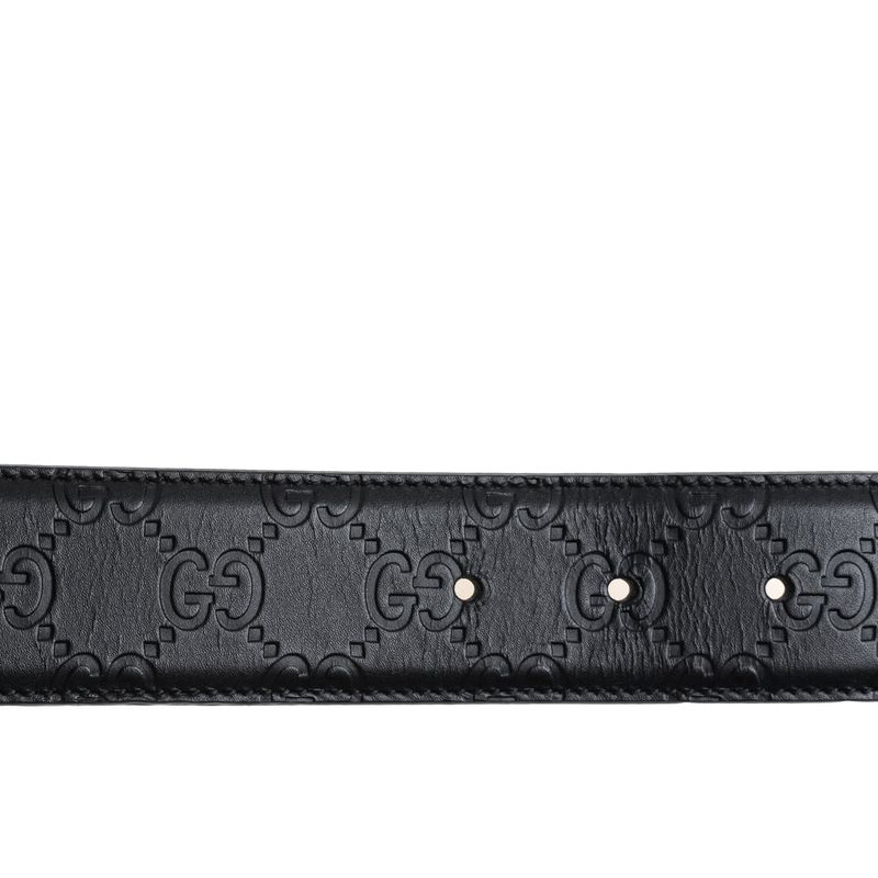 Cinto-Gucci-Signature-Couro-Preto