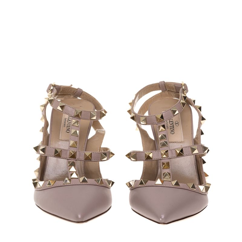 Scarpin-Valentino-Rockstud-Couro-Bege