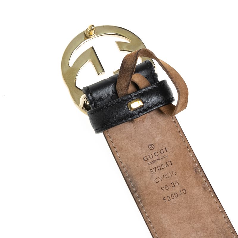 Cinto-Gucci-Signature-Couro-Preto