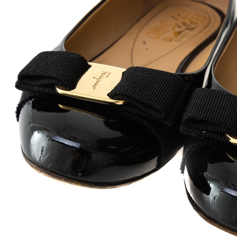 Sapatilha-Salvatore-Ferragamo-Verniz-Preto