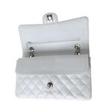 Bolsa-Chanel-Classica-Double-Flap-Caviar-Branco