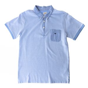 Blusa Polo Armani Infantil Azul Claro