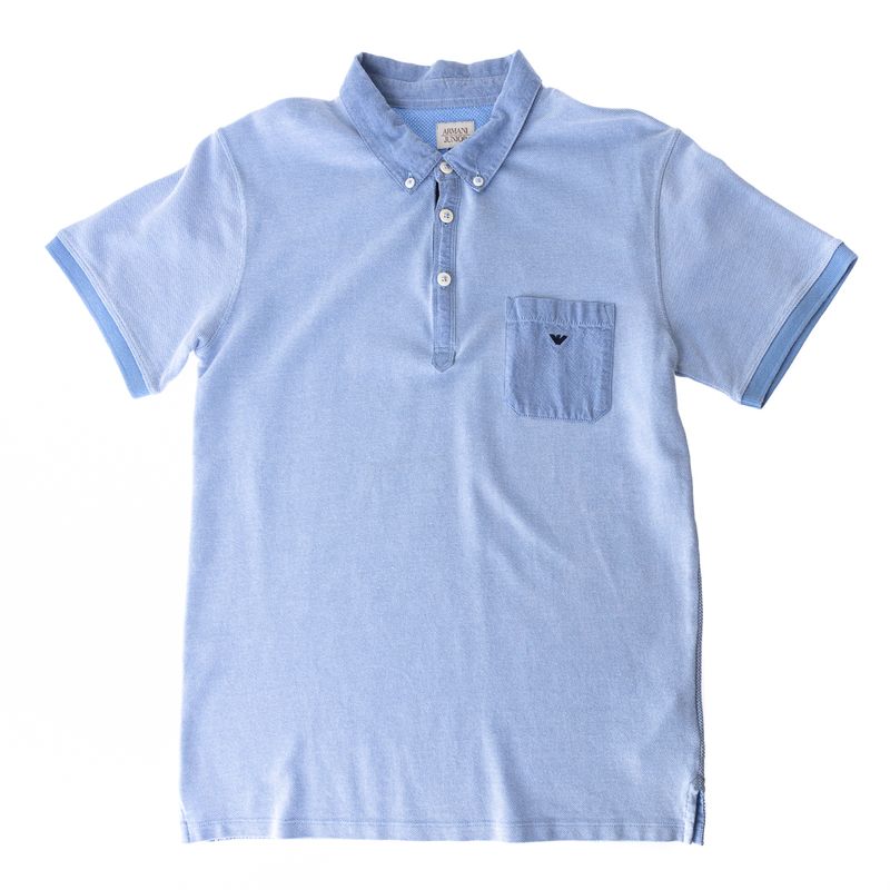Blusa-Polo-Armani-Infantil-Azul-Claro