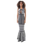 Vestido-Lollita-Longo-Bandagem-Preto-e-Branco