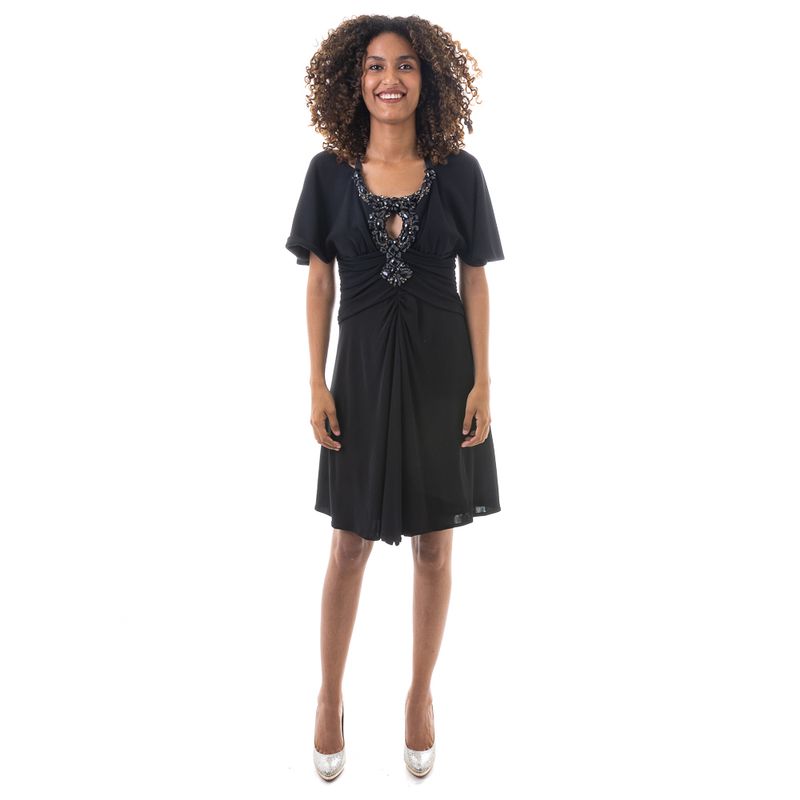Vestido-Badgley-Mischka-Preto-Bordado-Decote