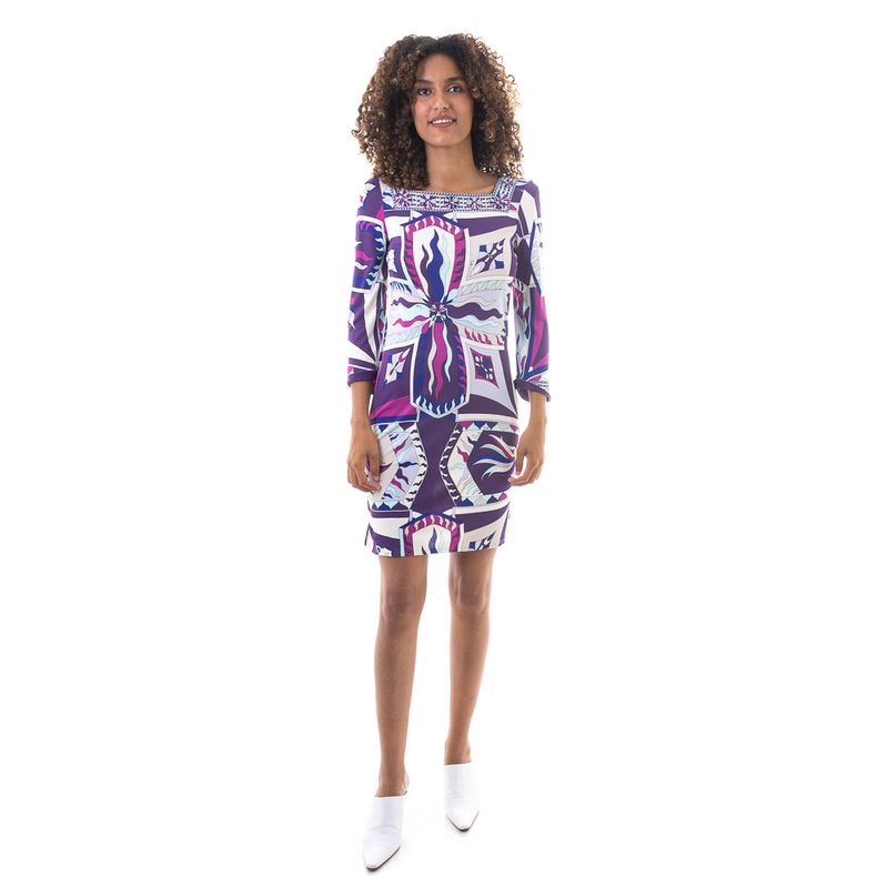 Vestido-Emilio-Pucci-Estampado-Azul-Roxo-e-Rosa