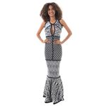 Vestido-Lollita-Longo-Bandagem-Preto-e-Branco