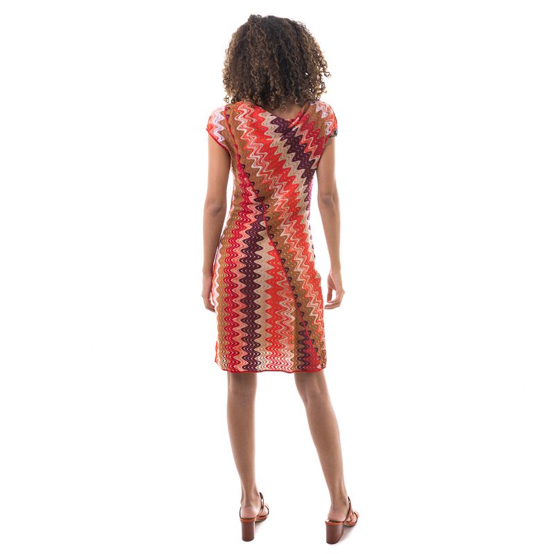 Vestido-Missoni-Tricot-Laranja-Vermelho-e-Bege