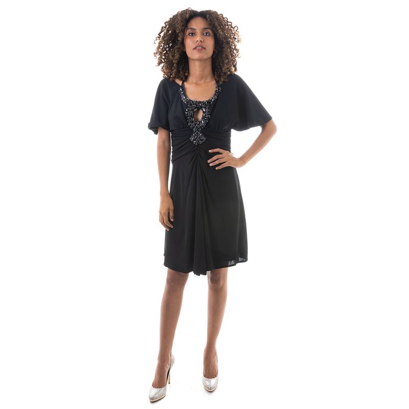 Vestido-Badgley-Mischka-Preto-Bordado-Decote