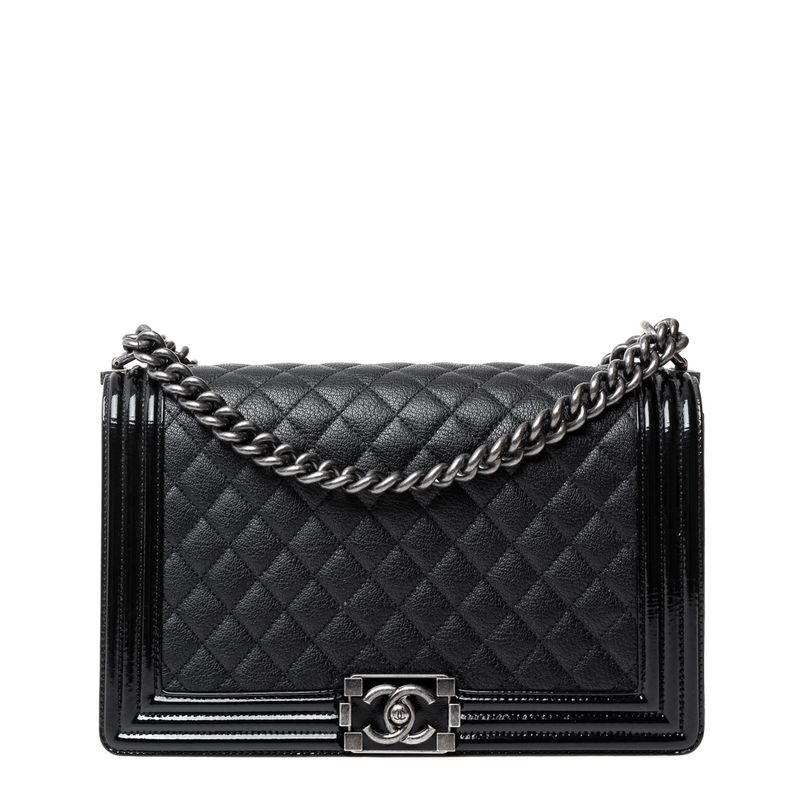 Bolsa-Chanel-Boy-Media-Matelasse-Preta