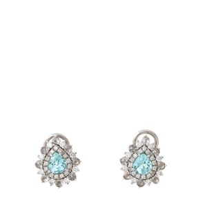 Brinco Modelo Gota Turmalina Paraíba e Diamantes