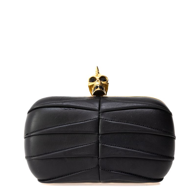 Clutch-Alexander-McQueen-Couro-Preto