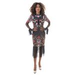 Vestido-Tule-Preto-Bordado-Flores