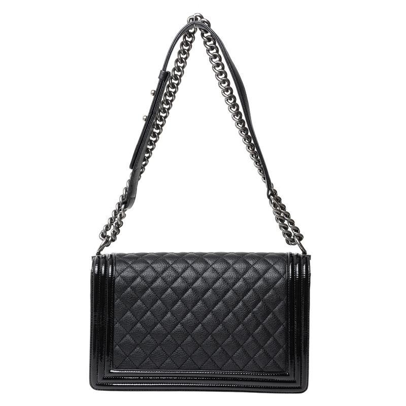 Bolsa-Chanel-Boy-Media-Matelasse-Preta