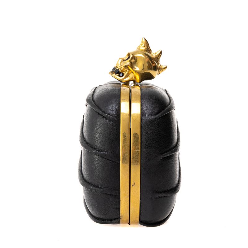 Clutch-Alexander-McQueen-Couro-Preto