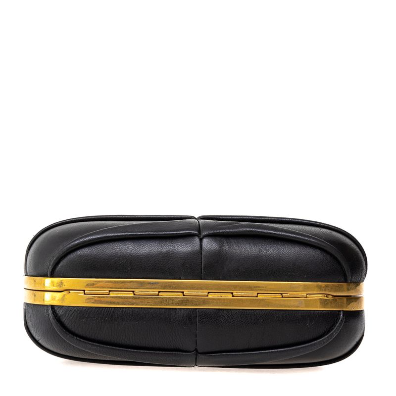 Clutch-Alexander-McQueen-Couro-Preto
