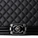 Bolsa-Chanel-Boy-Media-Matelasse-Preta