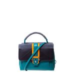 Bolsa-Paula-Cademartori-Couro-e-Camurca-Verde-e-Azul