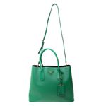 Bolsa-Prada-Cuir-Double-Grande-Saffiano-Verde