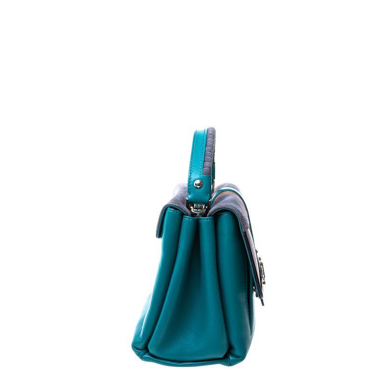 Bolsa-Paula-Cademartori-Couro-e-Camurca-Verde-e-Azul