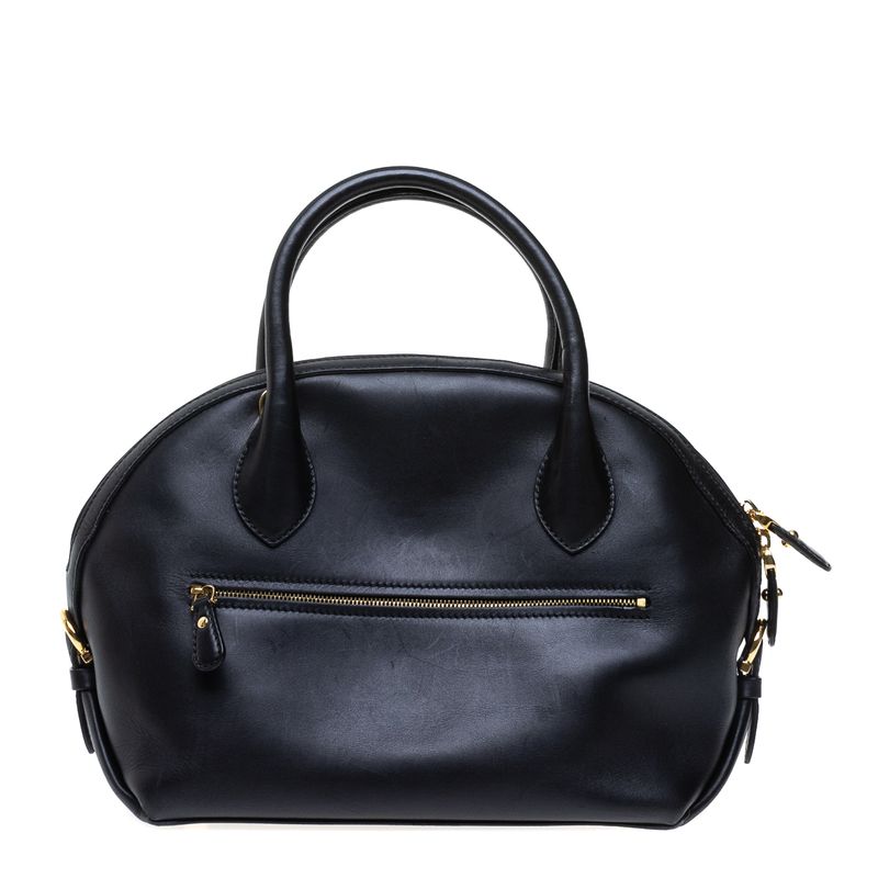 Bolsa-Salvatore-Ferragamo-Tote-Preta-com-Fechadura