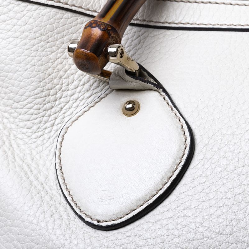 Bolsa-Gucci-Bamboo-Tote-Couro-Branco