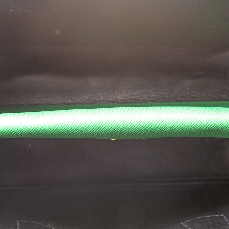 Bolsa-Prada-Cuir-Double-Grande-Saffiano-Verde