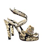 Sandalia-Dolce---Gabbana-Jacquard-Preto-e-Dourado