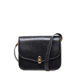 Bolsa-Celine-Vintage-Couro-Croco-Preto