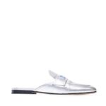 Mule-Prada-Couro-Prateado