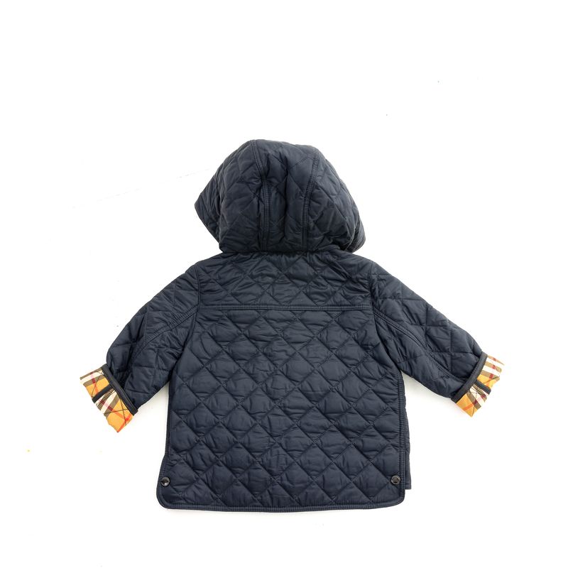 Casaco-Burberry-Infantil-Matelasse-Azul-Marinho-com-Capuz