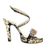 Sandalia-Dolce---Gabbana-Jacquard-Preto-e-Dourado
