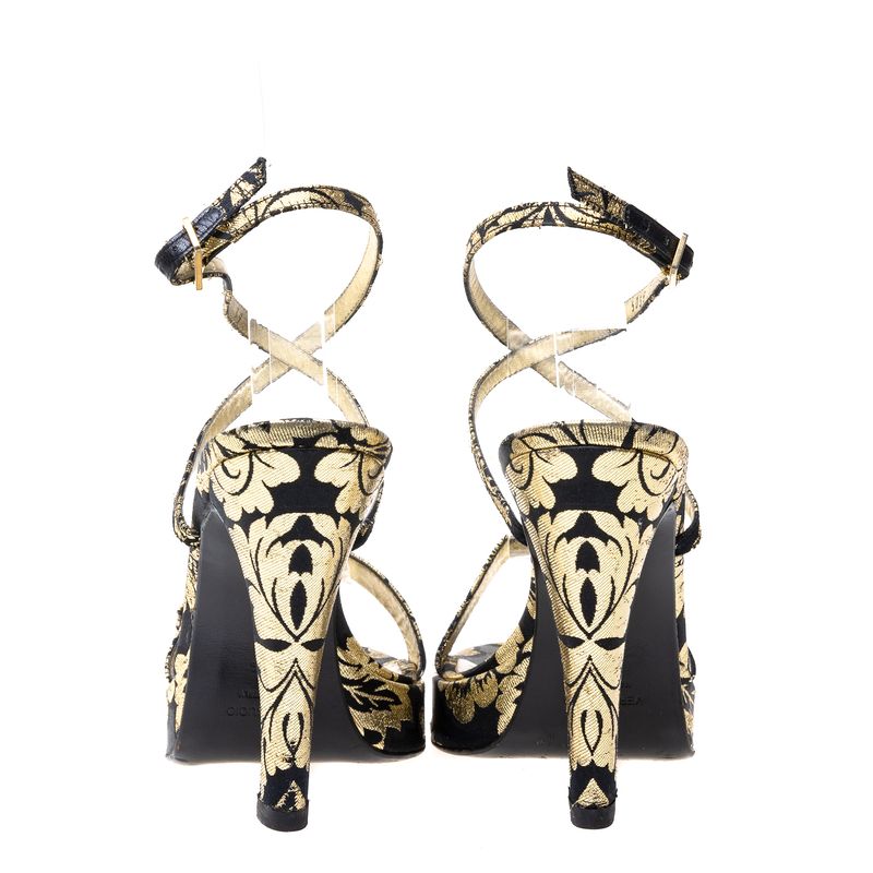 Sandalia-Dolce---Gabbana-Jacquard-Preto-e-Dourado