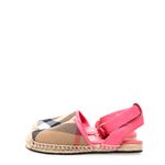 Alpargata-Burberry-Infantil-House-Check-e-Couro-Rosa